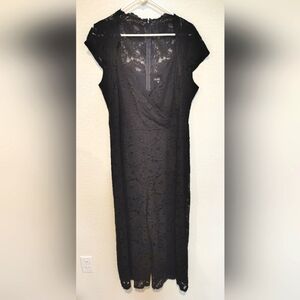 MARINA Black Lace Jumpsuit
